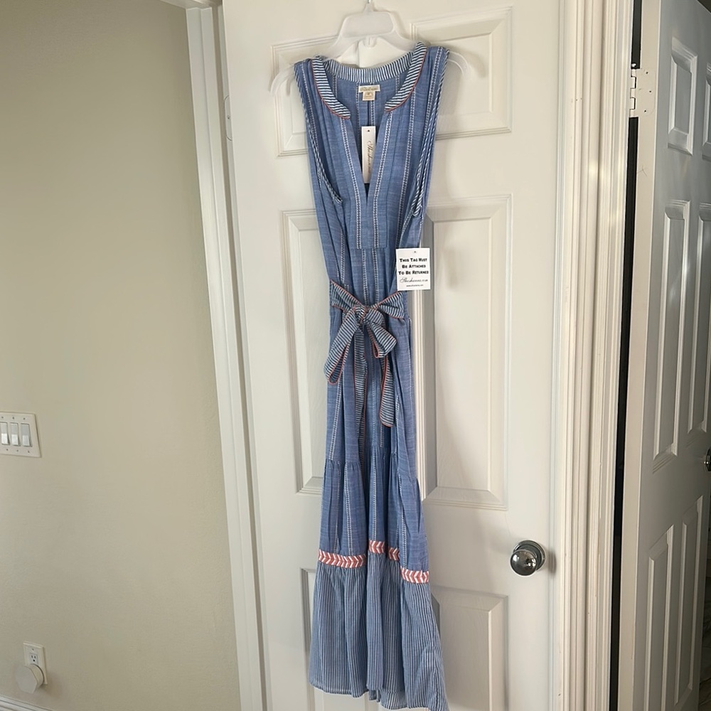 Blue Tiered Maxi Sundress